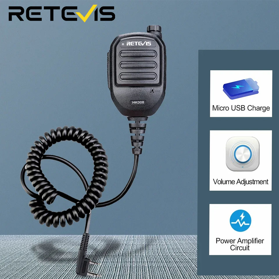 Rc Drift Car Brushless - Retevis-Microphone aste HK008, 2 broches, micro